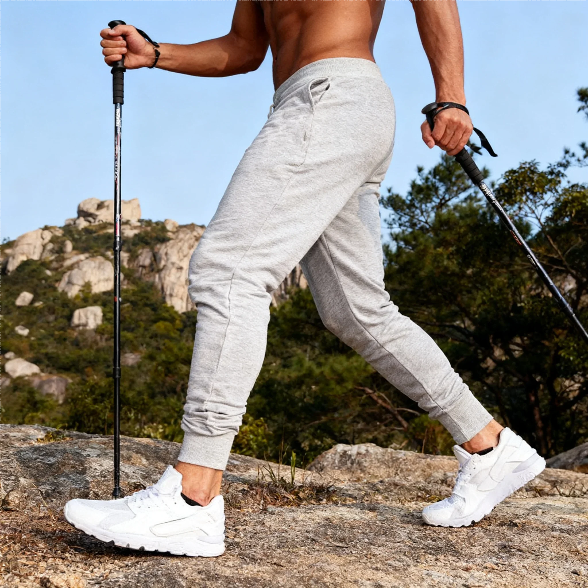 Jogger Deportivo Hombre – Pantalones Jogger Suaves, Cintura Elástica con Cordón Ajustable, Gym, Running, Casual