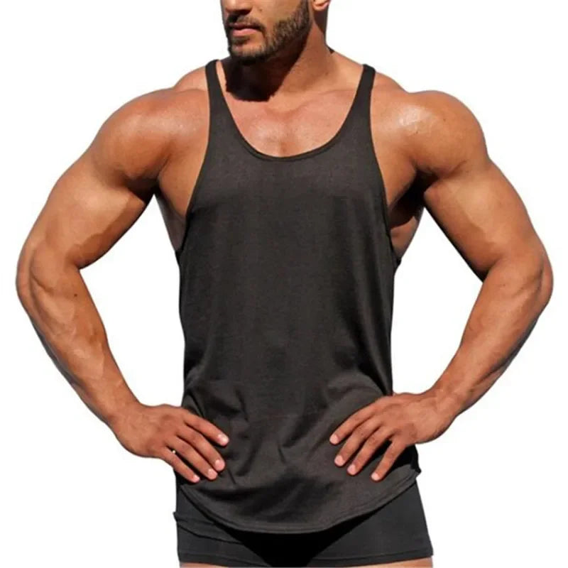 Chaleco sin Mangas de Algodón 100% para Hombre – Tank Top Fitness, Gimnasio y Culturismo