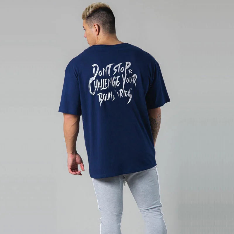 Camiseta Deportiva Hombre Holgada – Algodón Transpirable Loose Fit | Gym, Fitness y Running