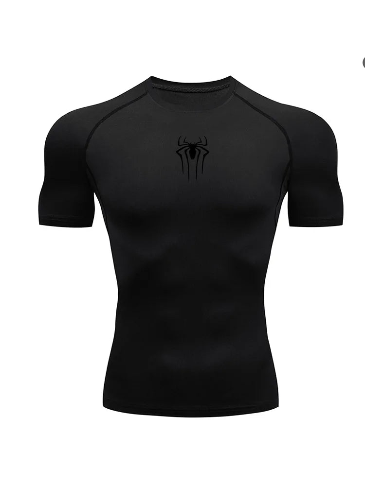 Camiseta de Compresión Deportiva para Hombre – Manga Corta de Secado Rápido para Running y Gym