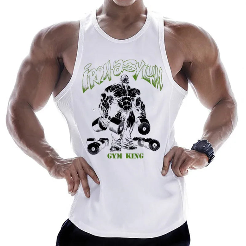 Camiseta Sin Mangas de Algodón para Hombre – Top de Entrenamiento y Gym