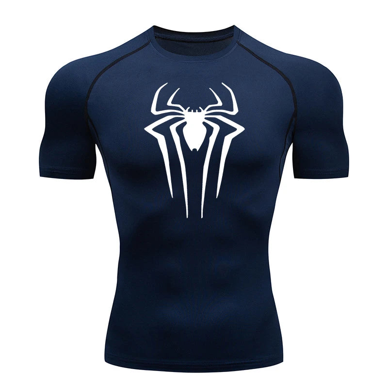 Camiseta de Compresión Atravex™ Diseño Araña – Soporte Técnico y Rendimiento Intenso