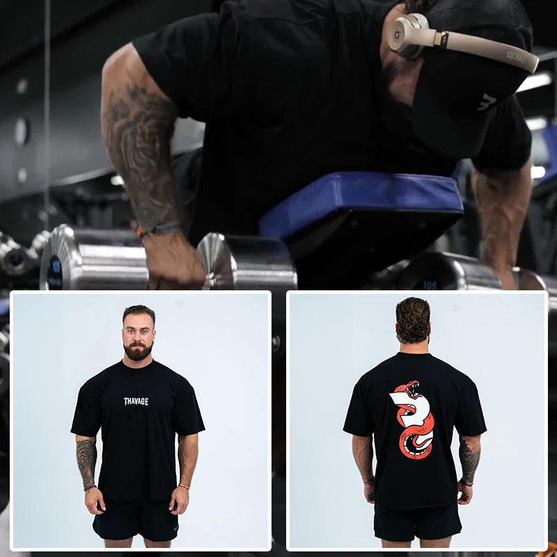 Camiseta Gym Oversize para Hombre | Ligera, Transpirable y de Secado Rápido para Fitness, Running y Culturismo