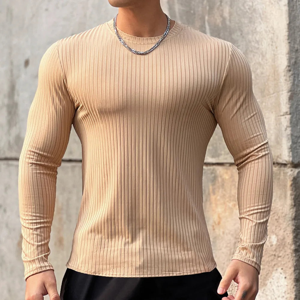 Camiseta Deportiva de Manga Larga para Hombre | Ajustada, Transpirable y de Secado Rápido para Running, Gimnasio y Deportes al Aire Libre