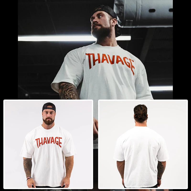 Camiseta Gym Oversize para Hombre | Ligera, Transpirable y de Secado Rápido para Fitness, Running y Culturismo