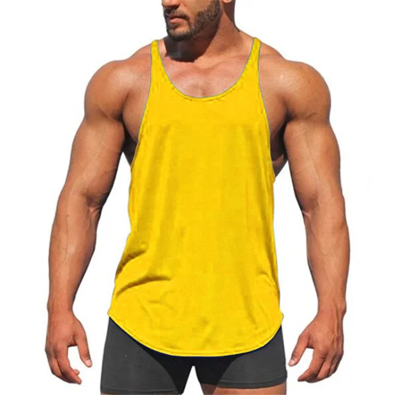 Chaleco sin Mangas de Algodón 100% para Hombre – Tank Top Fitness, Gimnasio y Culturismo