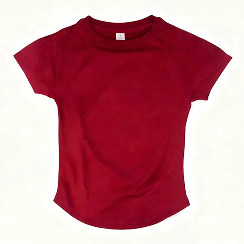 Top Deportivo de Manga Corta para Mujer – Camiseta de Yoga, Gimnasio y Fitness, Sin Costuras, Ligera y Transpirable