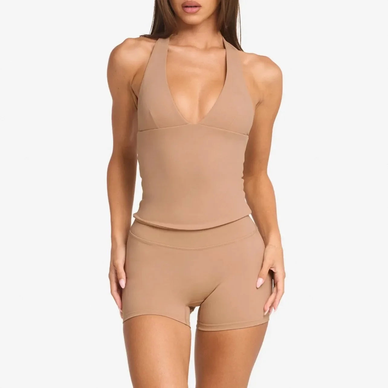 Top Deportivo Halter para Mujer con Realce y Almohadilla | Sujetador de Alto Impacto para Yoga, Gym y Fitness