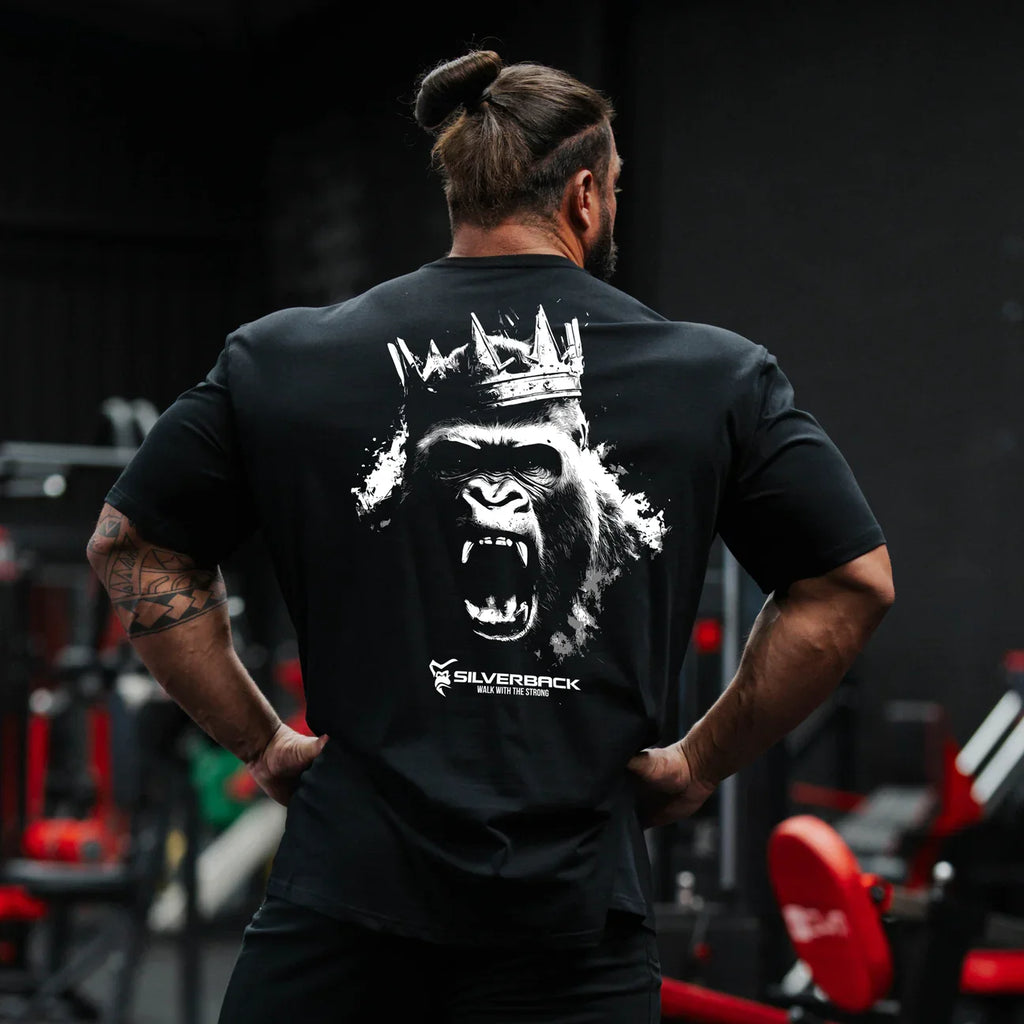 Atravex™ Silverback Oversize Tee – Camiseta Musculosa 100% Algodón para Gym & Culturismo