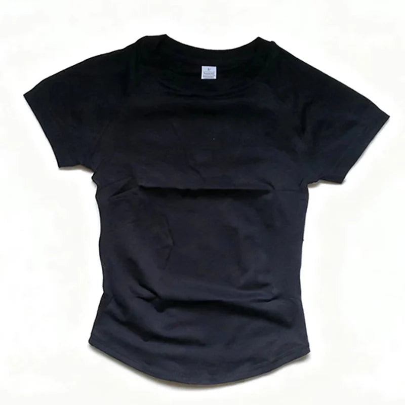 Top Deportivo de Manga Corta para Mujer – Camiseta de Yoga, Gimnasio y Fitness, Sin Costuras, Ligera y Transpirable