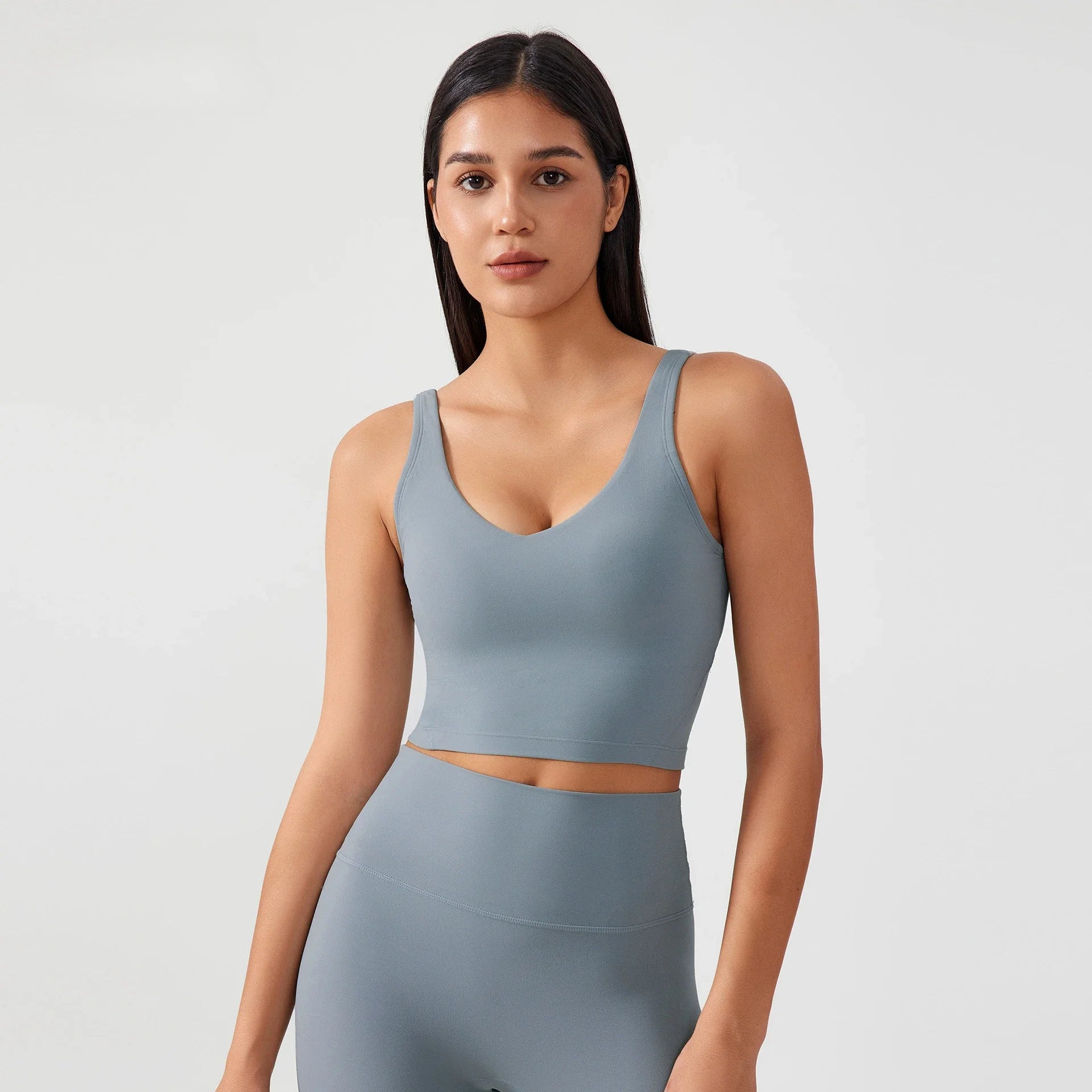 Sujetador Deportivo Mujer UXST Push Up Antigolpes – Top de Yoga de Alto Soporte con Espalda en U Transpirable