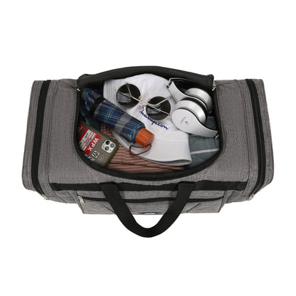 NNEOBA Weekend Duffle Fitness Bag Grey