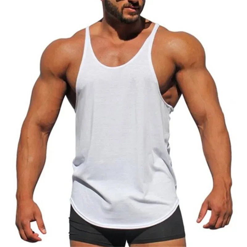Chaleco sin Mangas de Algodón 100% para Hombre – Tank Top Fitness, Gimnasio y Culturismo