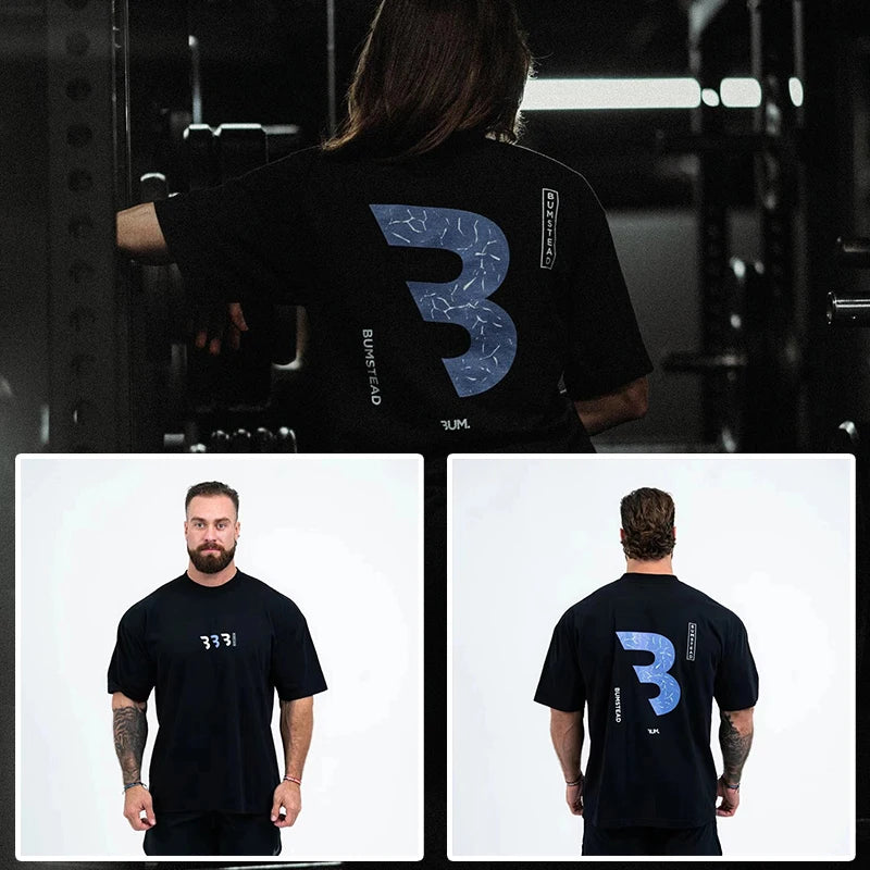 Camiseta Gym Oversize para Hombre | Ligera, Transpirable y de Secado Rápido para Fitness, Running y Culturismo