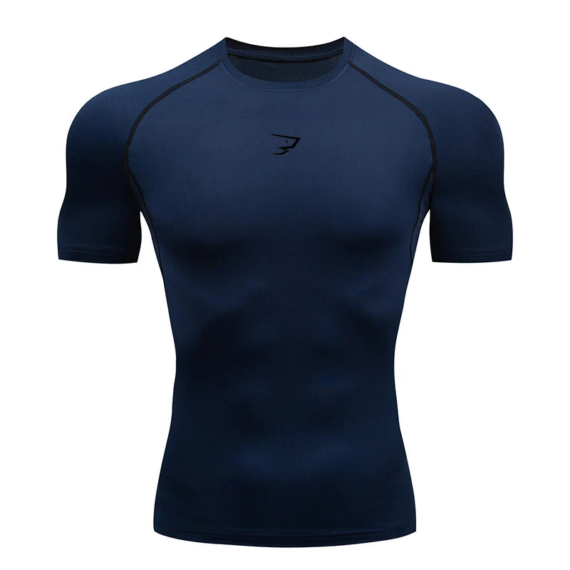 Camiseta de Compresión para Hombre – Fitness, Running y Gym, Secado Rápido y Ajuste Muscular
