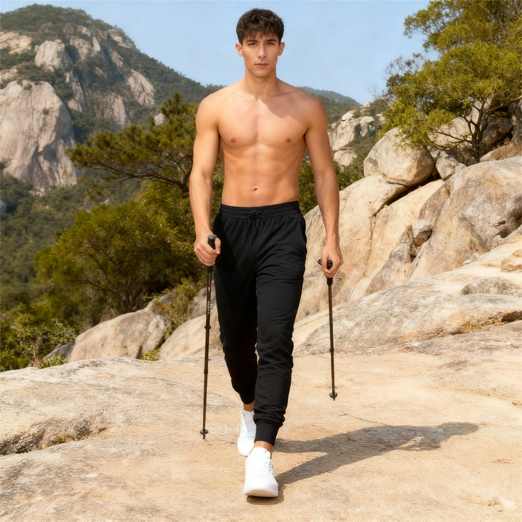 Jogger Deportivo Hombre – Pantalones Jogger Suaves, Cintura Elástica con Cordón Ajustable, Gym, Running, Casual