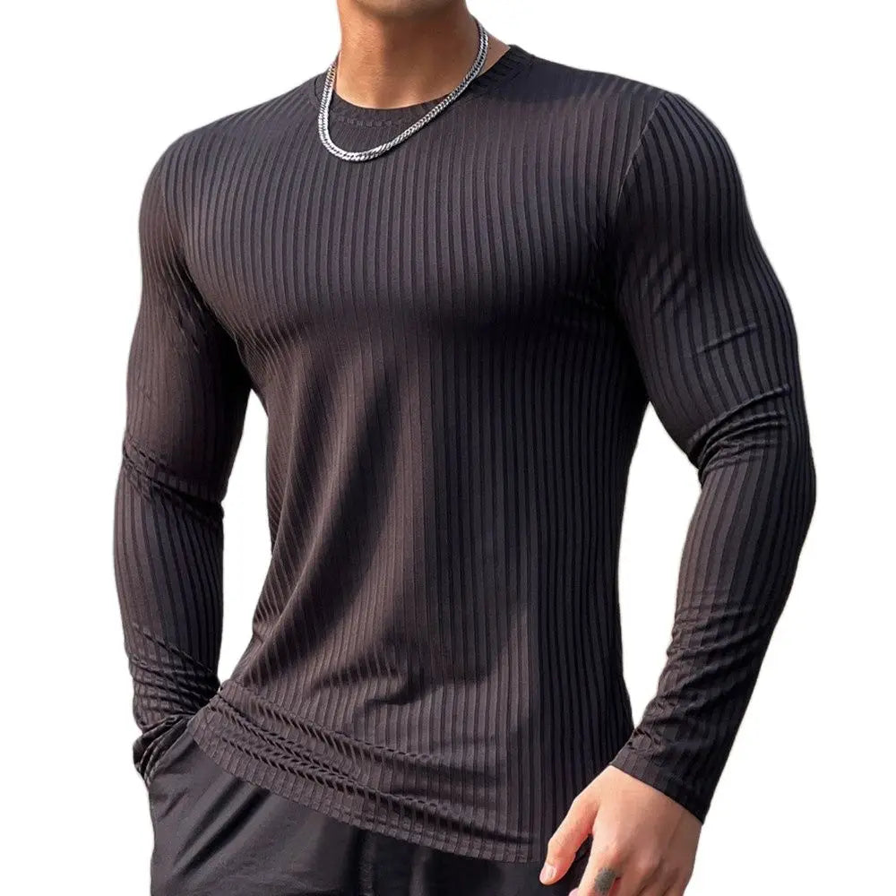Camiseta Deportiva de Manga Larga para Hombre | Ajustada, Transpirable y de Secado Rápido para Running, Gimnasio y Deportes al Aire Libre