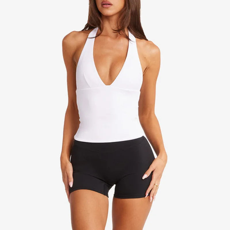 Top Deportivo Halter para Mujer con Realce y Almohadilla | Sujetador de Alto Impacto para Yoga, Gym y Fitness