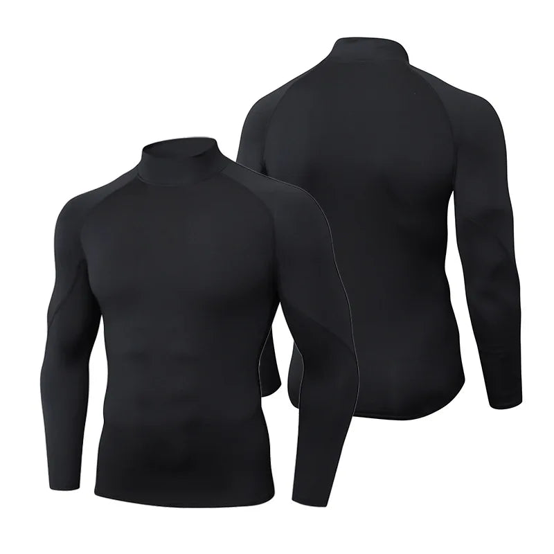 Camiseta de Compresión Térmica para Hombre GENDAWAY | Primera Capa de Invierno para Gym, Ciclismo y Running – Calor y Soporte Muscular