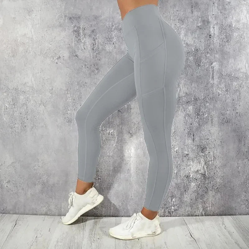 Leggings Deportivos Push Up Mujer con Bolsillo | Cintura Alta Slim Fit
