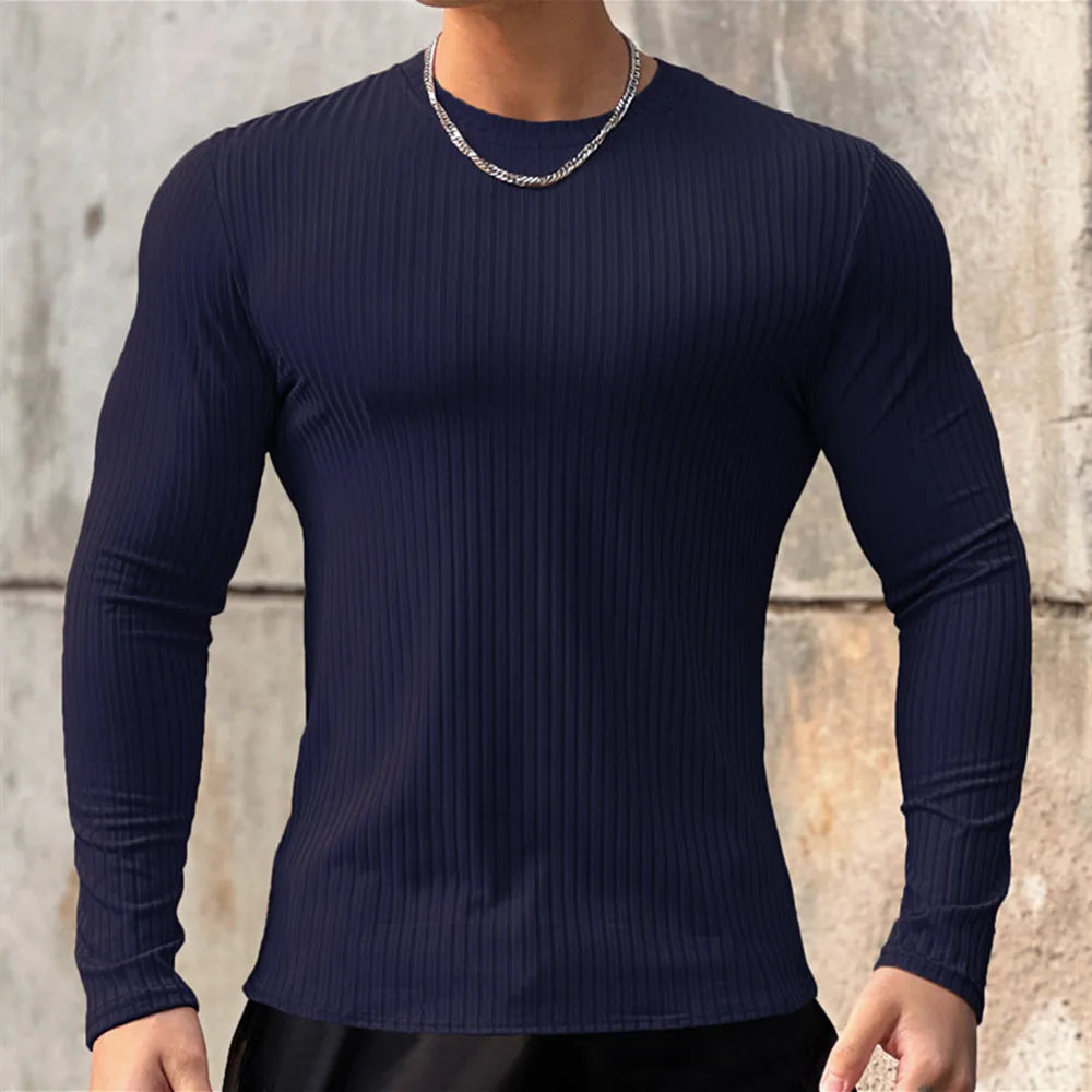 Camiseta Deportiva de Manga Larga para Hombre | Ajustada, Transpirable y de Secado Rápido para Running, Gimnasio y Deportes al Aire Libre