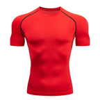 Camiseta de Compresión para Hombre de Secado Rápido – Rashguard Manga Corta para Running y Gym