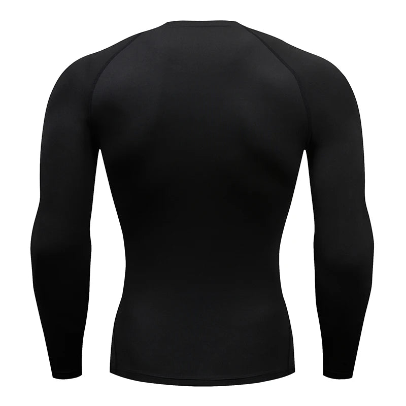 Camiseta de Compresión para Hombre – Manga Larga, Running, Gimnasio y Fitness, Sudadera Deportiva Atlética