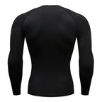 Camiseta de Compresión para Hombre – Manga Larga, Running, Gimnasio y Fitness, Sudadera Deportiva Atlética