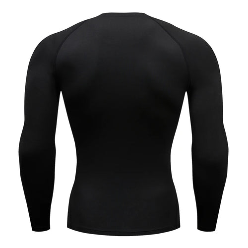 Camiseta de Compresión para Hombre – Manga Larga, Running, Gimnasio y Fitness, Sudadera Deportiva Atlética