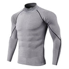 Camiseta Deportiva Compresión Hombre – Manga Larga, Secado Rápido y Fitness Gym