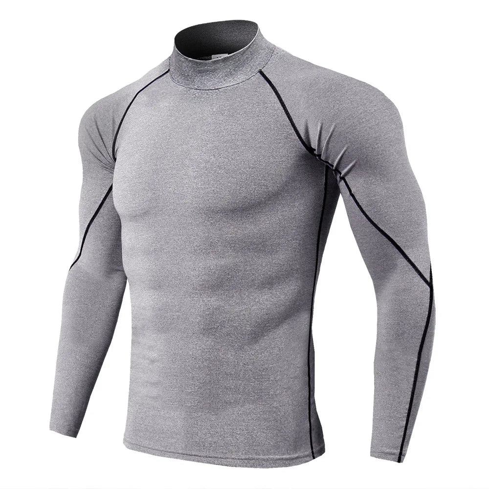 Camiseta Deportiva Compresión Hombre – Manga Larga, Secado Rápido y Fitness Gym