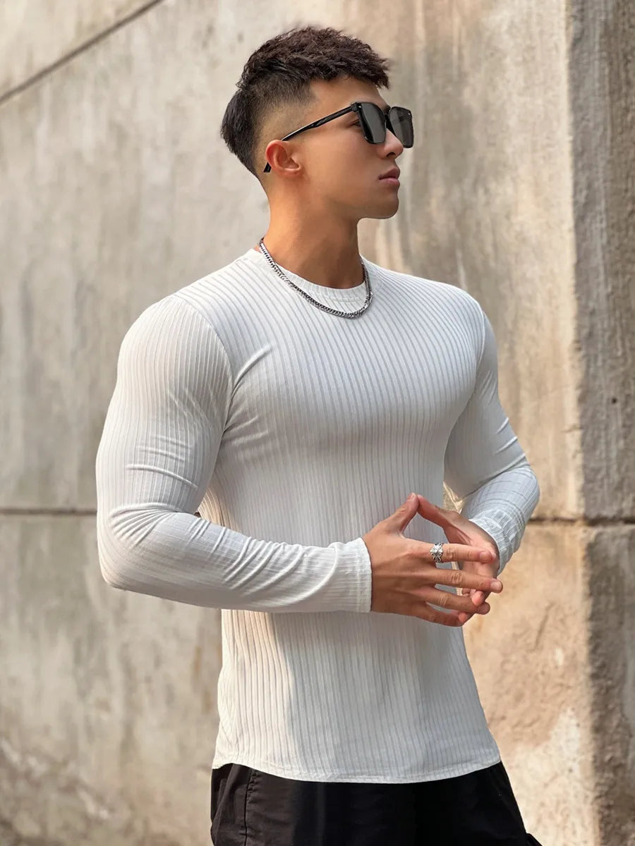 Camiseta Deportiva de Manga Larga para Hombre | Ajustada, Transpirable y de Secado Rápido para Running, Gimnasio y Deportes al Aire Libre