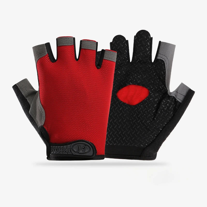 Guantes de Gimnasio Antideslizantes Unisex – Sin Dedos, Transpirables y Comfortables