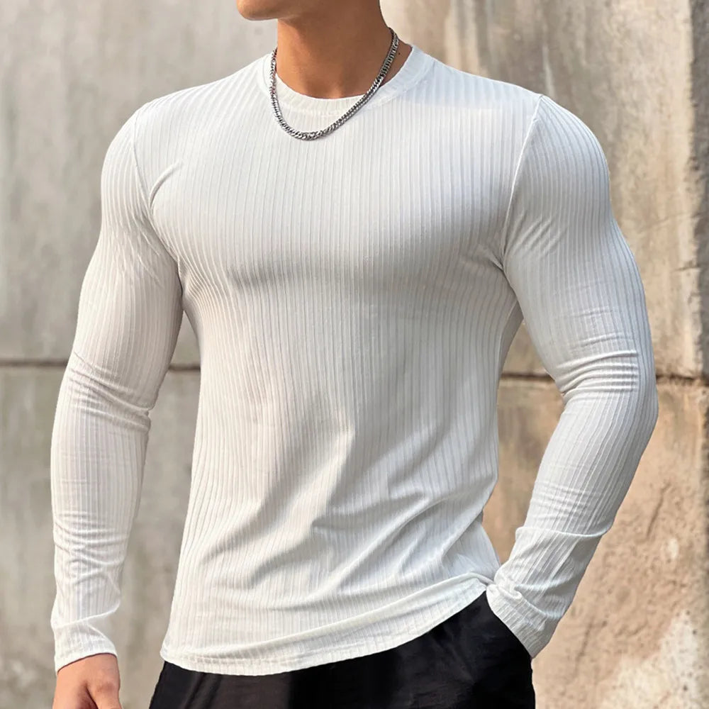 Camiseta Deportiva de Manga Larga para Hombre | Ajustada, Transpirable y de Secado Rápido para Running, Gimnasio y Deportes al Aire Libre