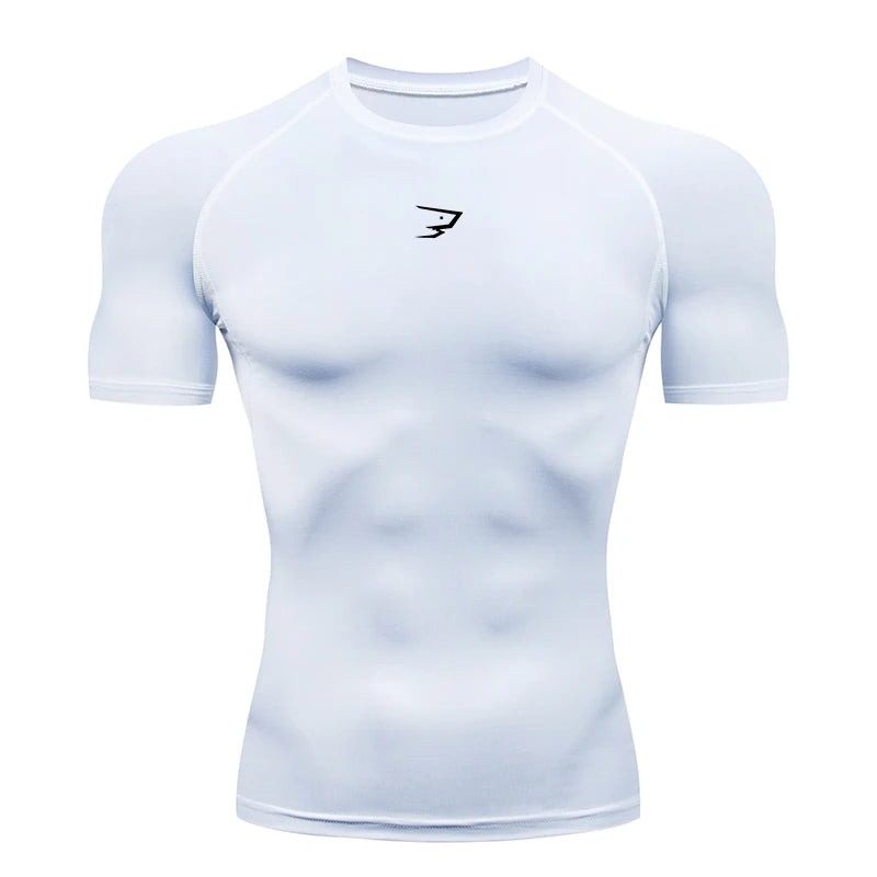 Camiseta de Compresión para Hombre – Fitness, Running y Gym, Secado Rápido y Ajuste Muscular